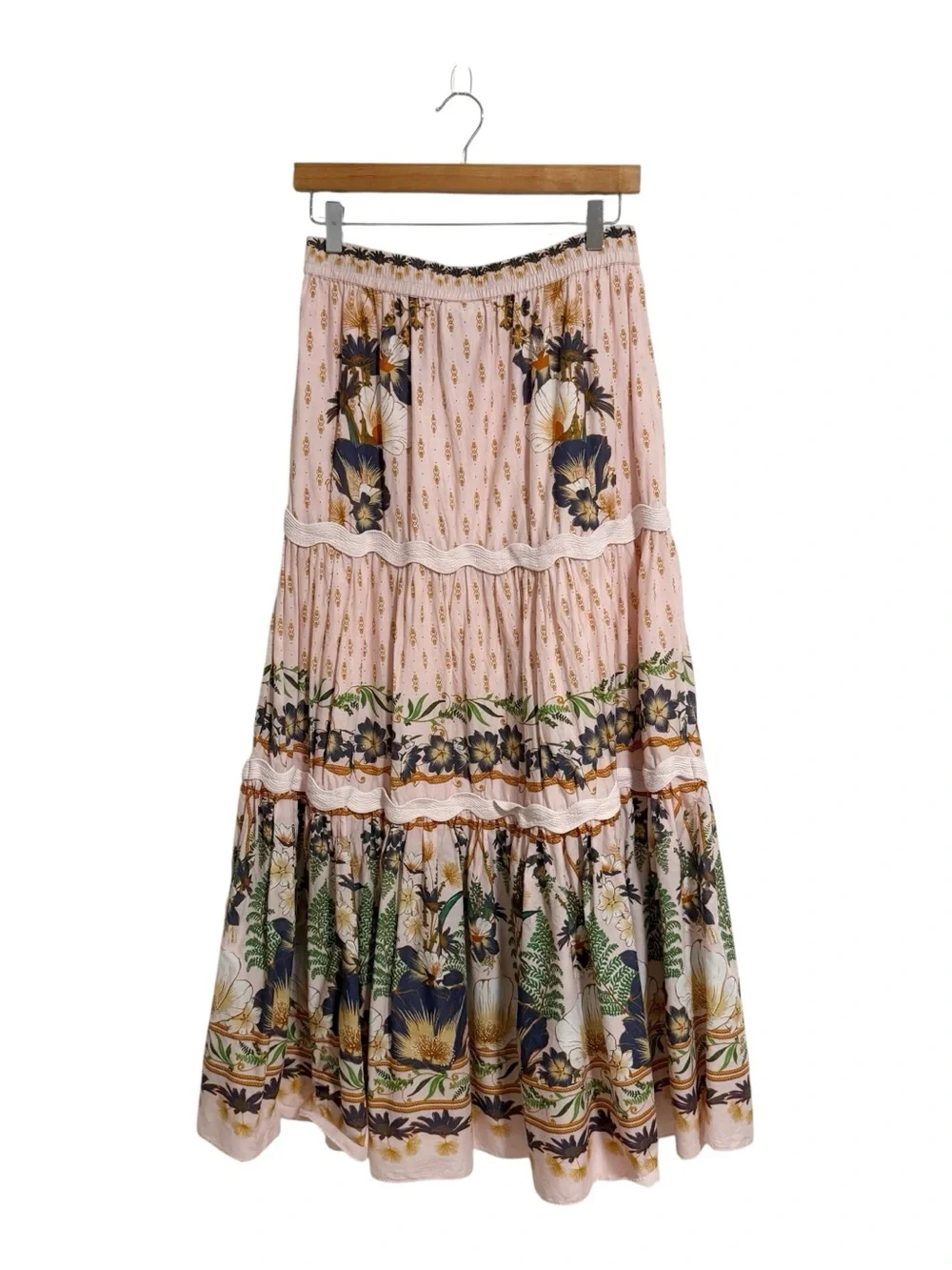 FARM Rio Pink Dream Garden Maxi Skirt Medium